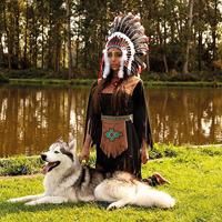 Indiaan kostuum She-Wolf - thumbnail