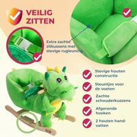 Schommeldier Dino met veiligheidsgordel en geluiden , hobbeldier - thumbnail