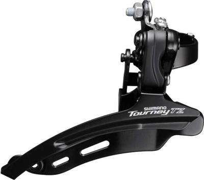 Voorderailleur 6/7-speed Shimano Tourney TZ FD-TZ510 down swing - hoge klem ø28,6 mm - 48T - Zwart/Zilver