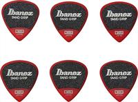 Ibanez PPA16MSGRD Grip Wizard Sand Grip plectrumset 6-pack medium rood - thumbnail