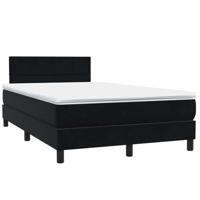 Boxspring met matras en LED fluweel zwart 120x210 cm - thumbnail