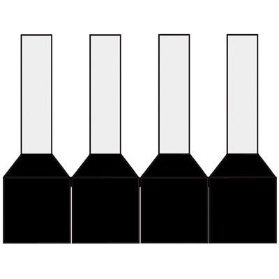 Geïsoleerde Band Adereindhuls 1,50qmm Zwart penlengte = 8mm