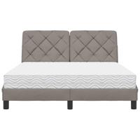 Bed met matras stof taupe 120x200 cm - thumbnail