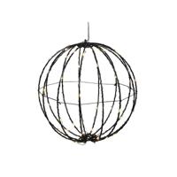 Bal zwart 20cm 50LED timer op batterij - thumbnail