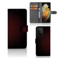 Samsung Galaxy S21 Ultra | Telefoon Hoesje | Geruit Rood - thumbnail