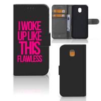 Samsung Galaxy J5 2017 Hoesje met naam Woke Up - Origineel Cadeau Zelf Maken - thumbnail