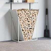 Brandhoutrek 69,5x35x81 cm koudgewalst staal wit - thumbnail