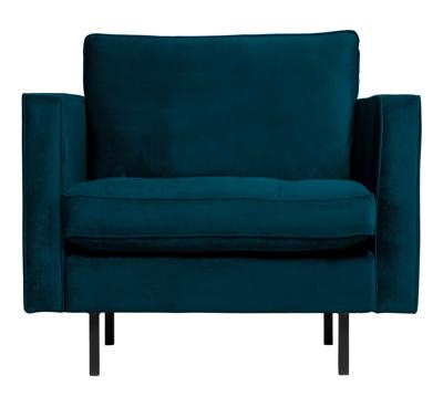 WOOOD Fauteuil 'Rodeo' Velvet, kleur Blauw