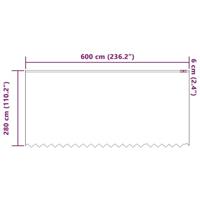 VidaXL Kantgordijn met gordijnen bloemen wit 280 x 600 cm polyester - thumbnail