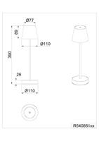 Trio Oplaadbare tafellampMartinez wit - R54086131 - thumbnail
