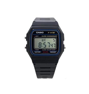 Horloge Heren Casio F-91W-1YEG Zwart
