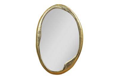 Ovale wandspiegel ABSTRACT 70cm goud metaal handgemaakt - 46098