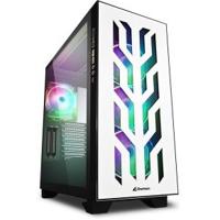 Sharkoon Elite Shark CA300T White big tower behuizing 2x USB-A 3.2 (5 Gbit/s), USB-C 3.2 (10 Gbit/s), 2x Audio, Window-kit - thumbnail
