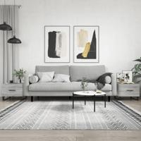 Salontafels 2 st 50x50x40 cm bewerkt hout grijs sonoma eiken - thumbnail
