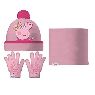 Muts, Handschoenen en Nekwarmer Peppa Pig Cosy corner Roze