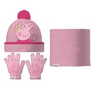 Muts, Handschoenen en Nekwarmer Peppa Pig Cosy corner Roze - thumbnail