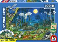 Puzzel - SCHMIDT SPIELE - Dieren in het Nachtbos - 100 stukjes - Leeftijd 6+ - thumbnail