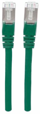 Intellinet 740906 RJ45 Netwerkkabel, patchkabel CAT 6A S/FTP 3.00 m Groen Folie afscherming, Afscherming gevlochten, Afgeschermd, Halogeenvrij 1 stuk(s)