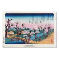 Poster Cherry Trees at Koganei Utagawa Hiroshige - 91,5x61cm - thumbnail