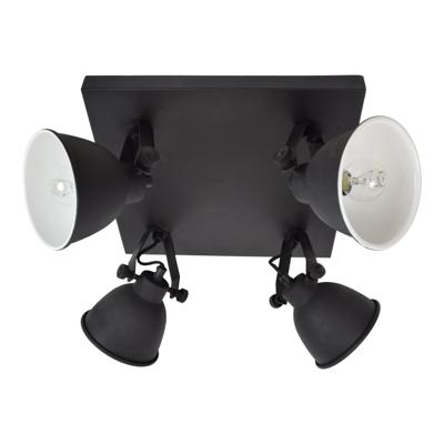 Urban Interiors Stoere plafondspotsIndustrial 4-lichts vintage zwart - AI-WL-07-255-VB