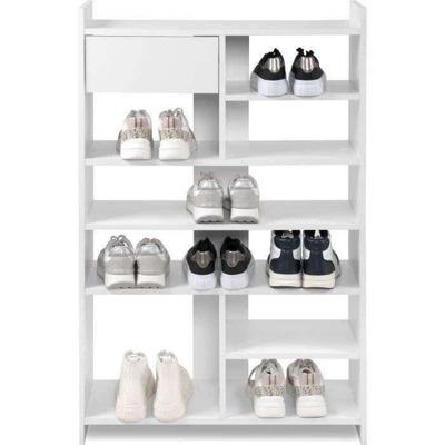 Schoenenkast - MÜNSTER - Wit - 12 paar schoenen - 71,5 x 25 x 109 cm