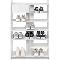 Schoenenkast - MÜNSTER - Wit - 12 paar schoenen - 71,5 x 25 x 109 cm - thumbnail