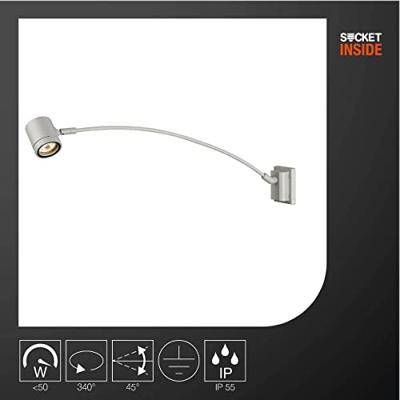SLV MYRA DISPLAY 233134 LED-buitenlamp (wand) GU10 50 W Grijs SLV MYRA DISPLAY 233134 LED-buitenlamp (wand) GU10 50 W Grijs