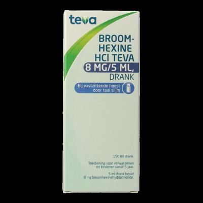 Teva Broomhexine HCL 8mg / 5ml 150 Milliliter