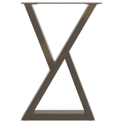 Eettafelpoten 2 st 60x(72-73,3) cm staal naturel