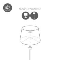 Home sweet home lampenkap Roseau Ø 20 cm - bruin - thumbnail