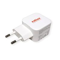ROLINE USB Oplader met Eurostekker, 2 poorten (Type A QC3.0, Type C PD), 20W - thumbnail