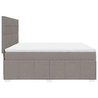 Boxspring met matras stof taupe 180x200 cm - thumbnail