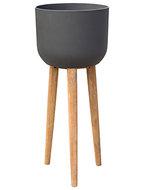 Refined Retro bloempot op poten 86x36cm donkergrijs - thumbnail