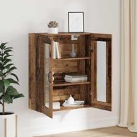 Hangende Wandkast Bruin 69.5 x 34 x 90 cm Bewerkt hout - thumbnail