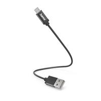 Hama USB-charging cable USB 2.0 USB-A Stecker, USB-Micro-B jack 0.20m black 00201583 - thumbnail