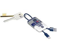 Tribe Star Wars USB naar Lightning Sync & Charge Kabel voor Apple iPhone (Apple MFi gecertificeerd), 22 cm - R2D2 - thumbnail