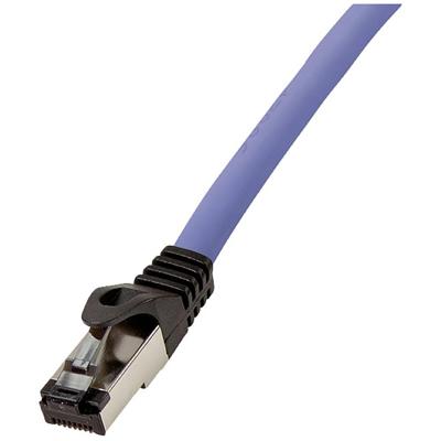 LogiLink CQ8106S RJ45 Netwerkkabel, patchkabel CAT 8.1 S/FTP 15.00 m Blauw Afscherming gevlochten, Halogeenvrij 1 stuk(s)