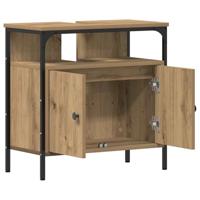 Wastafelkast 60x30x60 cm spaanplaat ambachtelijk eikenkleurig - thumbnail