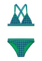 Shiwi Meisjes bikini triangel - Luna - Ocean blauw geruit - thumbnail