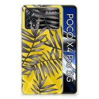 Xiaomi Poco X4 Pro 5G | TPU Case | Leaves Grey - thumbnail
