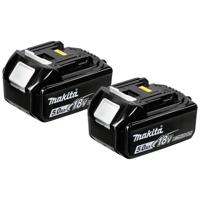 Makita Accessoires Duopack Accu BL1850B 18V 5,0Ah met accu indicator (2 stuks) 197288-2 - thumbnail