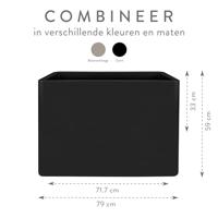 Elho June Brick Divider 80 - Zwart - L 79 x B 29 x H 59 cm - Binnen en Buiten - 100% gerecycled - thumbnail