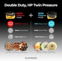 Cuckoo CRP-ST1009F Rijstkoker Grijs Anti-aanbaklaag, LC-display - thumbnail