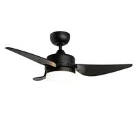 QAZQA Plafondventilator zwart incl. LED met afstandsbediening - Yuki - thumbnail