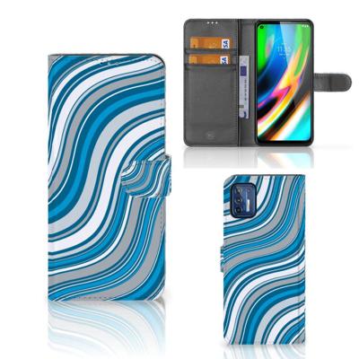 Motorola Moto G9 Plus | Telefoon Hoesje | Waves Blue Motorola Moto G9 Plus | Telefoon Hoesje | Waves Blue