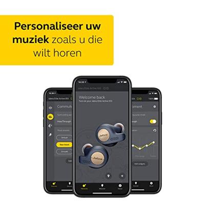 Jabra Elite Active 65t Oordopjes – Bluetooth Sport-Oordopjes met Passieve Ruisonderdrukking en Bewegingssensor voor Fitness-Tracking – Echt Draadloos Bellen en Muziek Luisteren – Zwart