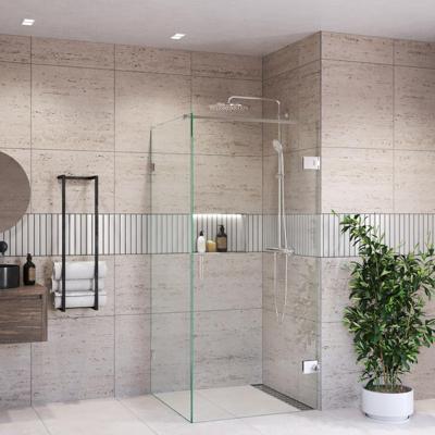 Douchecabine BWS Portos Profielloos Geborsteld Brons Helder Glas 8 mm Nano Coating (Alle Maten)