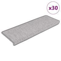 Trapmatten zelfklevend Sisal-Look 30 st 65x21x4 cm Platina - thumbnail