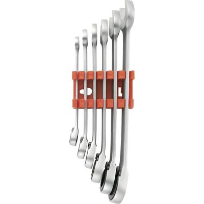 TOOLCRAFT 824124 Steek-ringratelsleutelset 6-delig Sleutelbreedte (metrisch) 8 - 19 mm