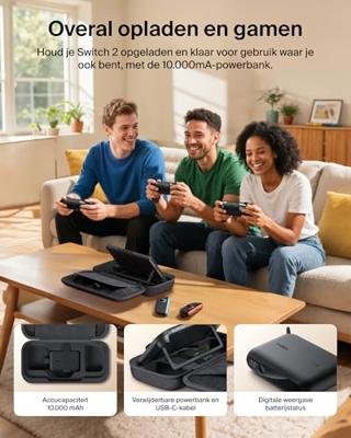 Opbergtas met externe batterij - BELKIN - Nintendo Switch 2 - Antraciet